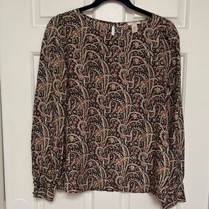 J Crew 100% Silk Blouse Size 4